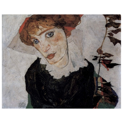 Tableau, Impression Sur Toile - Portrait De Wally Egon Schiele - Décoration murale