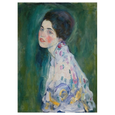 Quadro em Tela, Impressão Digital - Retrato de uma jovem mulher - Gustav Klimt - Decoração de Parede