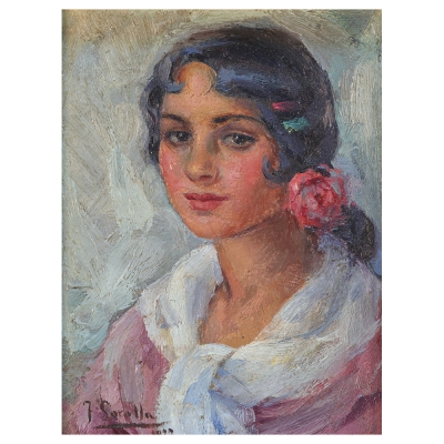 Kunstdruck auf Leinwand - Porträt einer Frau - Joaquín Sorolla - Wanddeko, Canvas