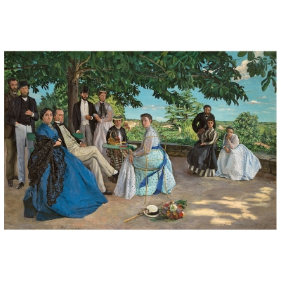 Tableau, Impression Sur Toile - Réunion De Famille Frédéric Bazille - Décoration murale