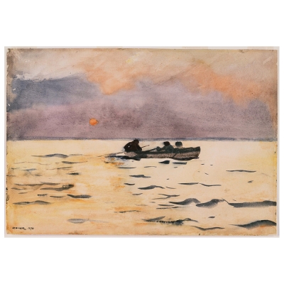 Kunstdruck auf Leinwand - Nach Hause Rudern Winslow Homer - Wanddeko, Canvas