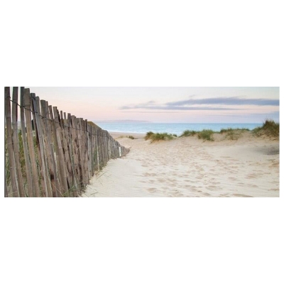 Kunstdruck auf Leinwand - Einsamer Strand - Wanddeko, Canvas