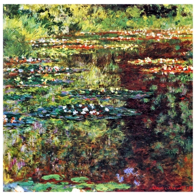 Quadro em Tela, Impressão Digital - Lago das Ninféias - Claude Monet - Decoração de Parede