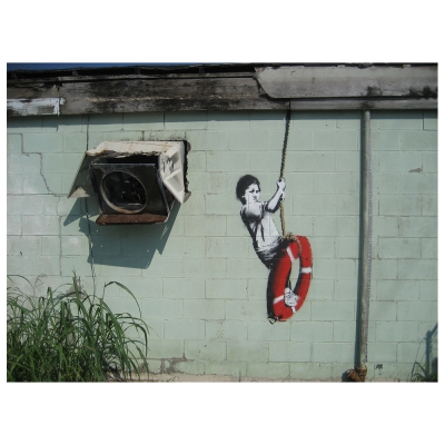 Stampa su tela - Swinger, Banksy - Quadro su Tela, Decorazione Parete