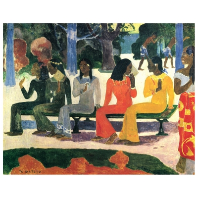 Tableau, Impression Sur Toile - Ta Matete-Le Marché Paul Gauguin - Décoration murale