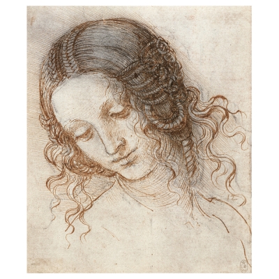 Cuadro Lienzo, Impresión Digital - Cabeza De Leda - Leonardo Da Vinci - Decoración Pared