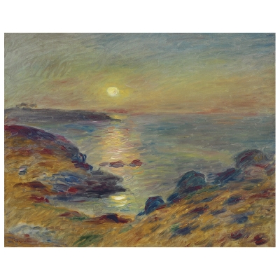 Cuadro Lienzo, Impresión Digital - Atardecer En Douarnenez - Pierre Auguste Renoir - Decoración Pared