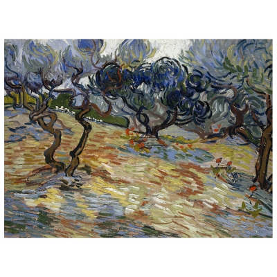 Tableau, Impression Sur Toile - Les Oliviers Vincent Van Gogh - Décoration murale