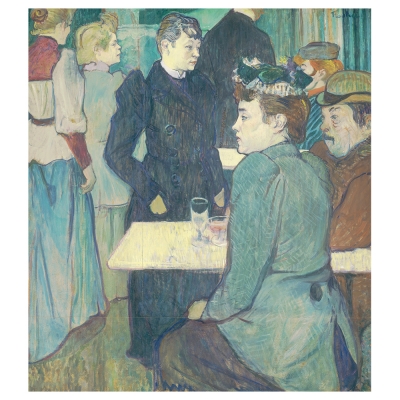 Quadro em Tela, Impressão Digital - Um cantinho da Moulin de la Galette - Henri De Toulouse-Lautrec - Decoração de Parede