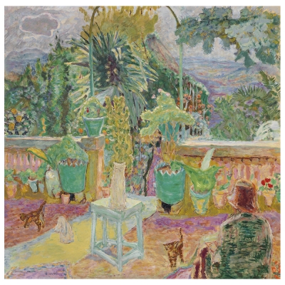 Cuadro Lienzo, Impresión Digital - Une Terrasse À Grasse (La Terrasse) - Pierre Bonnard - Decoración Pared