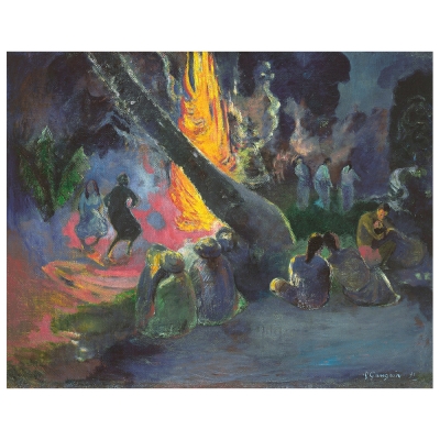 Tableau, Impression Sur Toile - Upa Upa (La Danse Du Feu) Paul Gauguin - Décoration murale