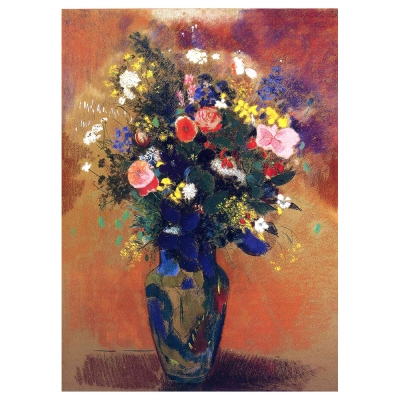 Kunstdruck auf Leinwand - Bouquet of Flowers Odilon Redon - Wanddeko, Canvas