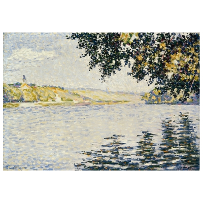 Canvastryck - View Of The Seine At Herblay - Paul Signac - Dekorativ Väggkonst