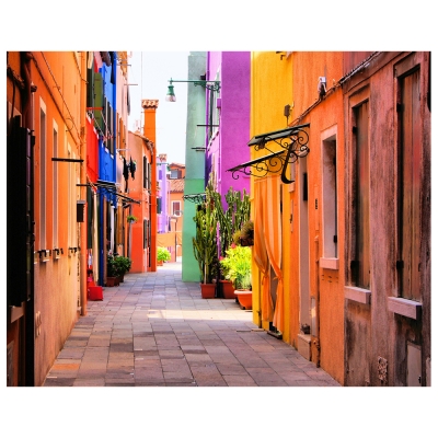 Canvas Print - Liveliness In Burano, The Colorful Island - Wall Art Decor